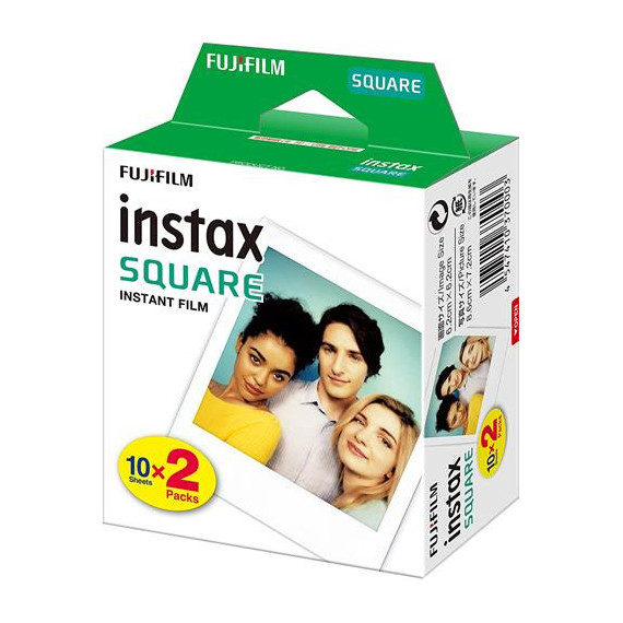 FUJIFILM Pack 2 Juegos de Papel Fotografico Instax Square