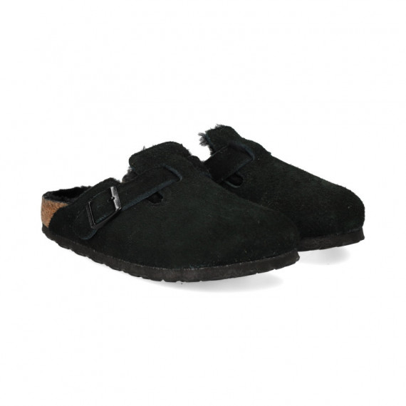 Zueco Borreguito+ante Negro  BIRKENSTOCK