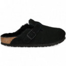 Zueco Borreguito+ante Negro  BIRKENSTOCK