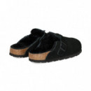 Zueco Borreguito+ante Negro  BIRKENSTOCK