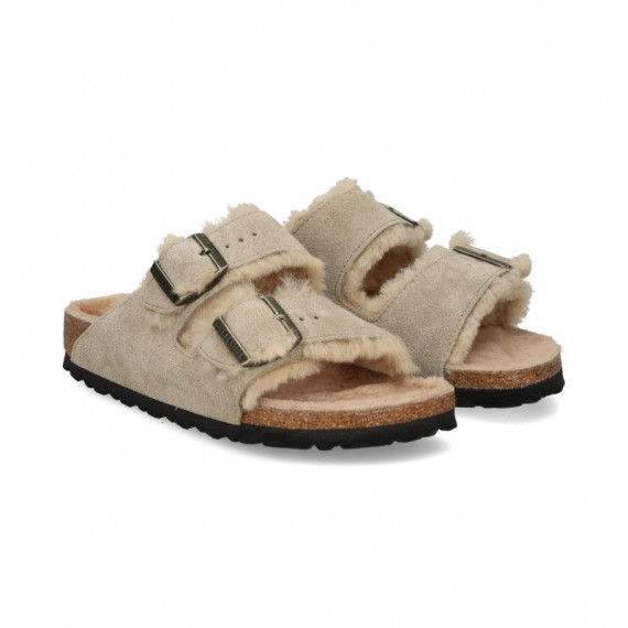 Pala 2 Hebillas Borreguito ante Beige  BIRKENSTOCK