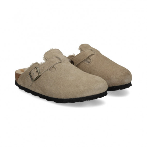 Zueco Borreguito +ante Beige  BIRKENSTOCK