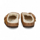 Zueco Borreguito ante Cuero  BIRKENSTOCK