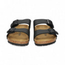 Pala 2 Hebillas Birko-flor Negro  BIRKENSTOCK