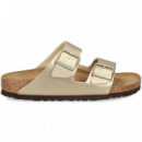 Pala 2 Hebillas Birko-flor Oro  BIRKENSTOCK