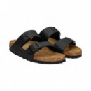 Pala 2 Hebillas Birko-flor Negro  BIRKENSTOCK