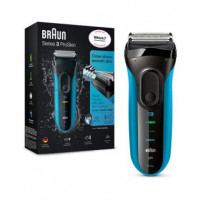 BRAUN Afeitadora Barba 3010S Proskin Wet&dry con Bateria Recargable