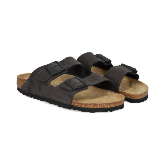 Pala 2 H Ebillas Terciopelo Gris  BIRKENSTOCK