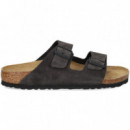 Pala 2 H Ebillas Terciopelo Gris  BIRKENSTOCK