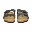 Pala 2 H Ebillas Terciopelo Gris  BIRKENSTOCK