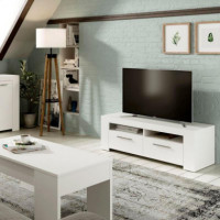 Mueble TV con 2 Puertas 40X120X42CM Blanco Artik MOMI
