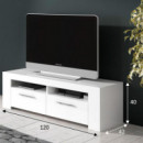 Mueble TV con 2 Puertas 40X120X42CM Blanco Artik MOMI