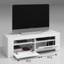 Mueble TV con 2 Puertas 40X120X42CM Blanco Artik MOMI