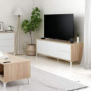 Mueble TV 47X130X41CM Brooklyn 2P+2C R.canadian/bl Artik MOMI