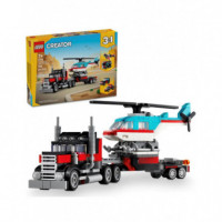LEGO 31146 Camión Plataforma con Helicóptero