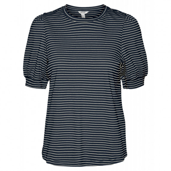 Camisetas Mujer Camiseta de Mujer VERO MODA Manga Corta Abullonada Kerry Stripes Navy/birch