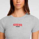 Camiseta Acanalada con Corte Slim  GUESS