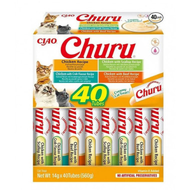 CHURU Gato Variedades de Pollo 40 Ud