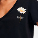 Camiseta Vini con Flor  DESIGUAL