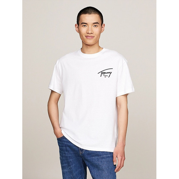 Camiseta Tommy Reg Signature Print Blanco  TOMMY JEANS