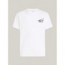 Camiseta Tommy Reg Signature Print Blanco  TOMMY JEANS