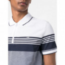 Polos Stripe Tipped Zip Polo  MICHAEL KORS