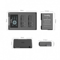 SMALLRIG 2 Baterías y Cargador Dual Kit EN-EL14 ID3819