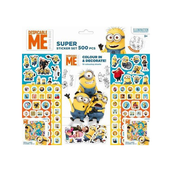 Minions Super Stickers Set 500 Pegatinas