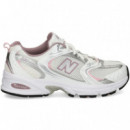 Deportivo Vivo Rosa Malla Blanco  NEW BALANCE