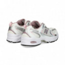 Deportivo Vivo Rosa Malla Blanco  NEW BALANCE