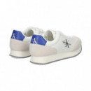 Talon Azul Ante+textil Blanco  CALVIN KLEIN