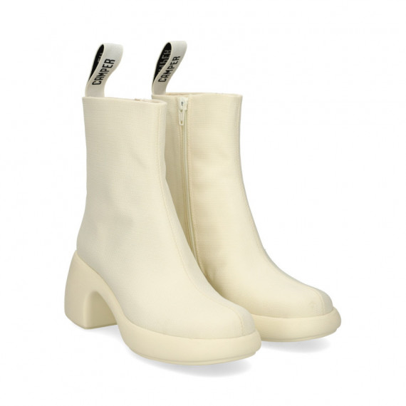 Botin Plataforma Textil Blanco  CAMPER