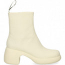 Botin Plataforma Textil Blanco  CAMPER