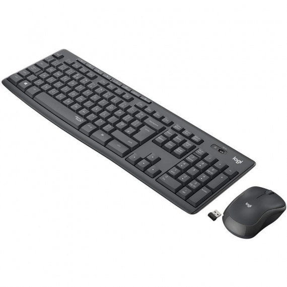 TECLADO + RATON LOGITECH MK295 WIRELESS SILENT GRA