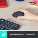 TECLADO + RATON LOGITECH MK295 WIRELESS SILENT GRA