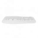 TECLADO PHOENIX K201 ERGONOMICO WIRELESS WHITE