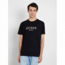 Camiseta GUESS Logo Bordado Negra