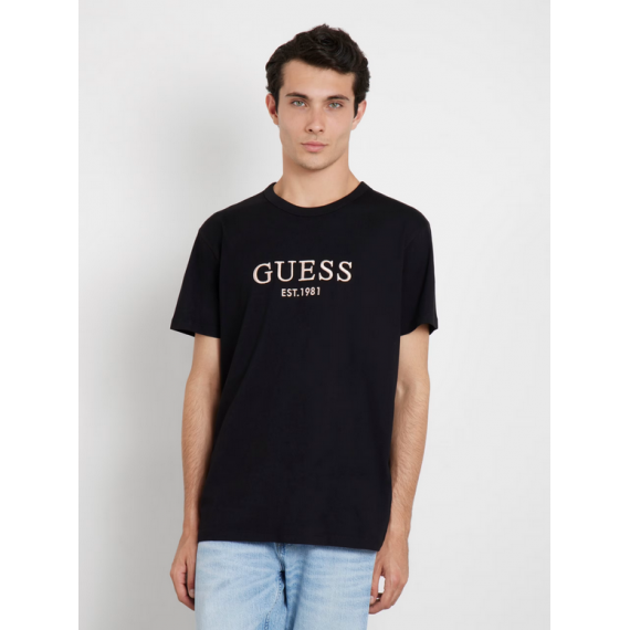 Camiseta GUESS Logo Bordado Negra