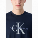 Camiseta CALVIN KLEIN Hero Monogram Azul Marina