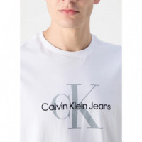 Camiseta CALVIN KLEIN Hero Monogram Blanca