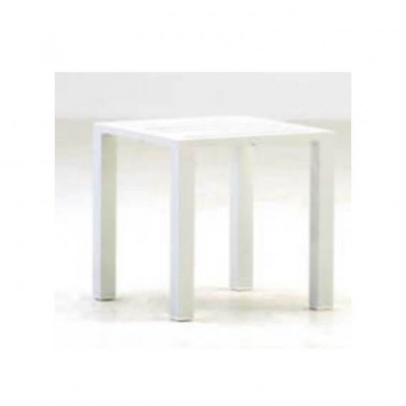 Mesa Auxiliar de Jardín Coimbra 40X40 Cm Color Blanco Essentials®  ESSENTIALS