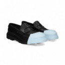 Mocasin Antifaz Piel Cielo+negro  CAMPER