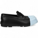 Mocasin Antifaz Piel Cielo+negro  CAMPER