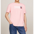 Camiseta TOMMY JEANS Flag Tee Rosa