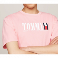 Camiseta TOMMY JEANS Flag Tee Rosa