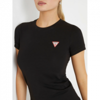 Camiseta GUESS Mini Logo Triángulo Negra