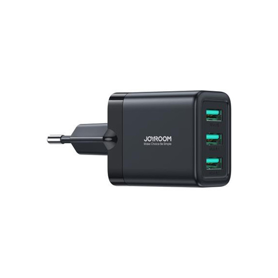 JOYROOM Cargador Red 3X USB 17W Negro JR-TCN02EU