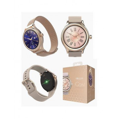 Forever Reloj Smartwatch Icon AW-100 Pulsioximetro Rosa Dorado  LALO