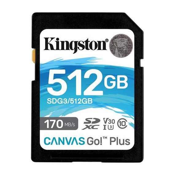 KINGSTON Tarjeta Memoria Sd 512GB Canvas Go Plus 170MB/S