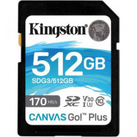 KINGSTON Tarjeta Memoria Sd 512GB Canvas Go Plus 170MB/S